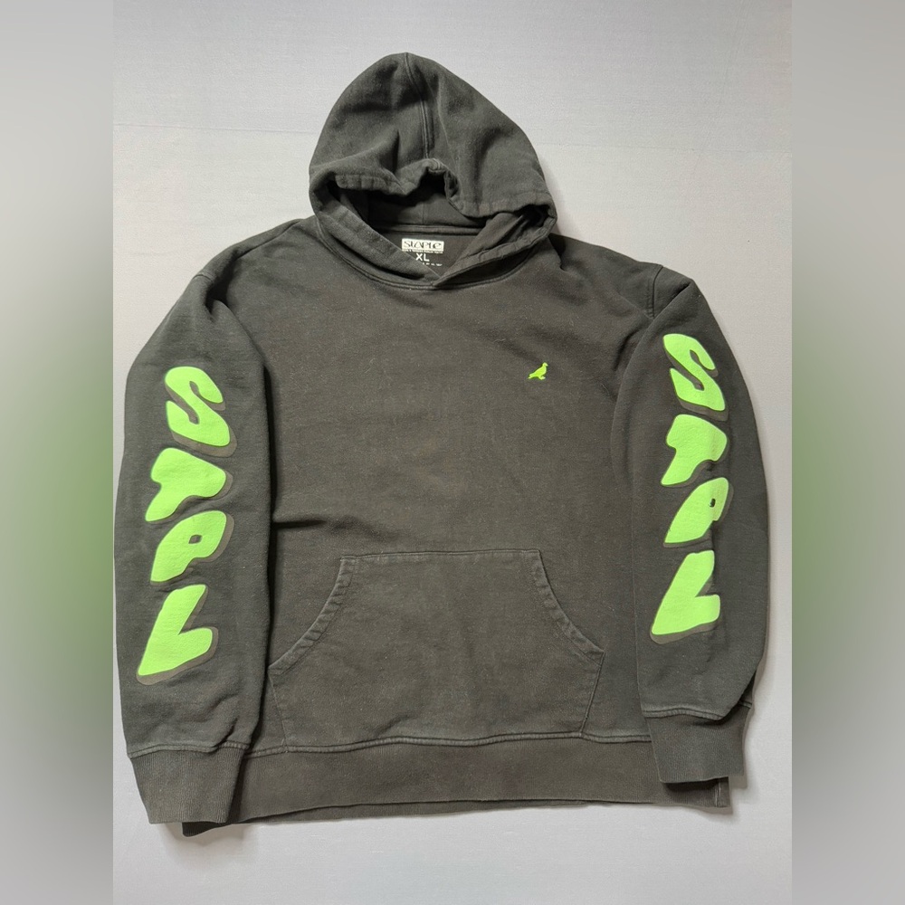 Staple STPL Blakc Hoodie XL Purple And Green Graphics